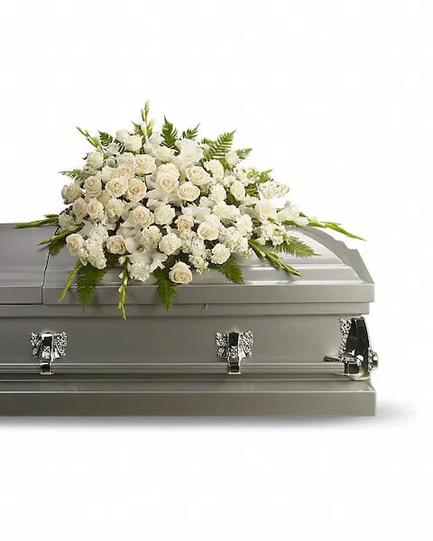 Silken Serenity Casket Spray