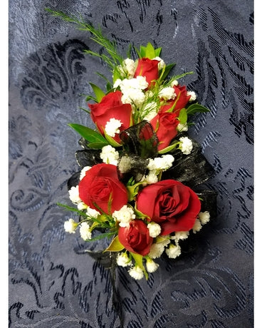 Red Mini Rose Corsage