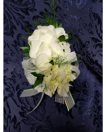 White Hydrangea Corsage