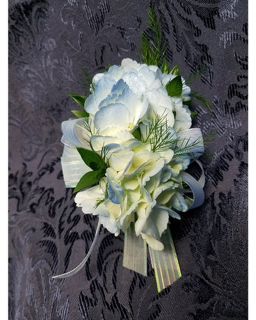 Blue Hydrangea Corsage
