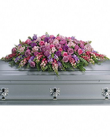 Lavander Tribute Casket Spray