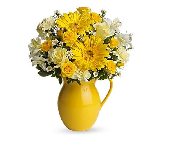 Teleflora's Sunny Pitcher of Cheer