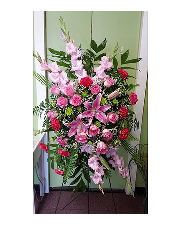 Simply Pink Funeral Spray